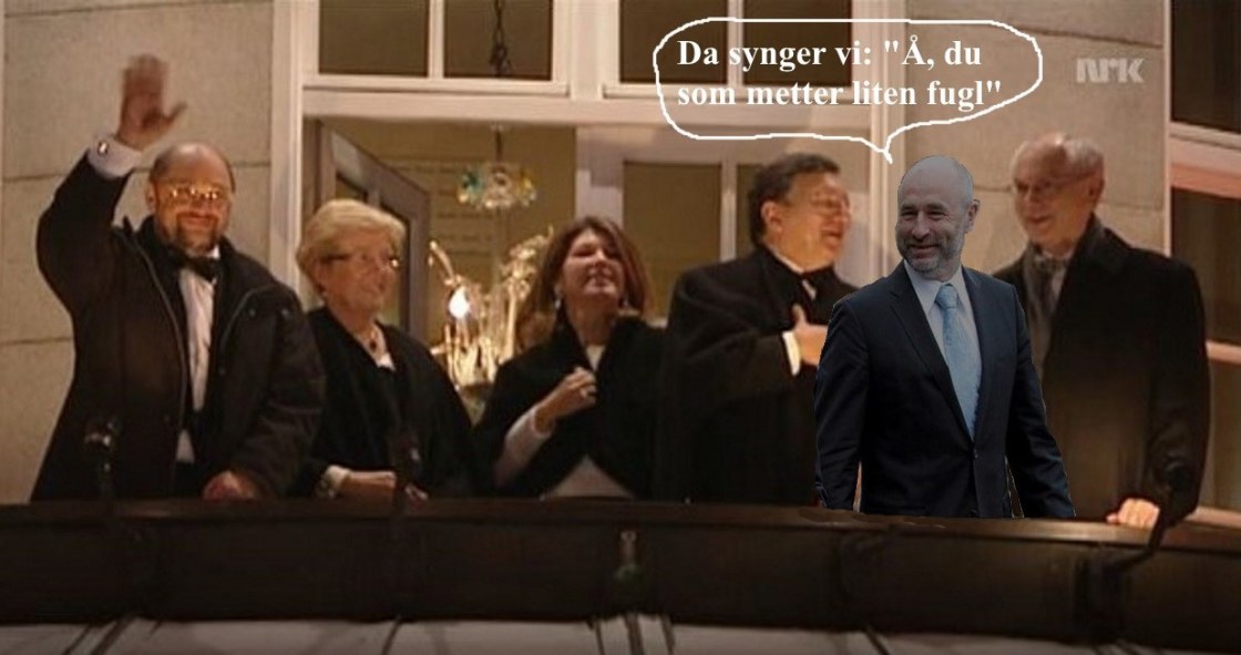 EUtoppene med Dag Terje som synger